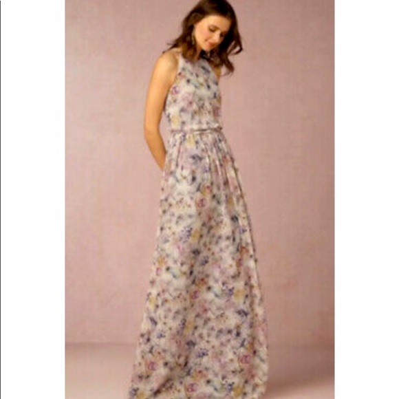 Dresses & Skirts - ANTHROPOLOGY BHLDN FLORAL HALTER DRESS